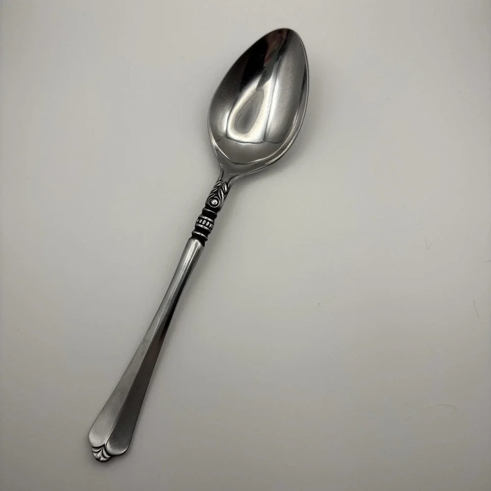 Orleans Silver Stainless Serving Spoon Cherie Pattern‎